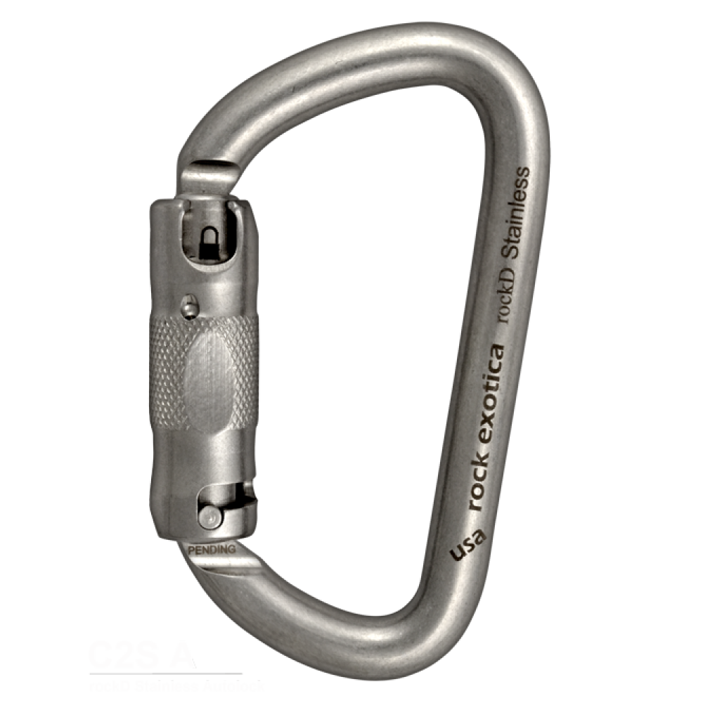 rockD Stainless Steel Carabiner - auto locking